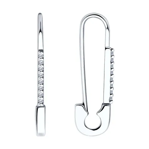 Cercei din argint cu Cubic Zirconia Incolor