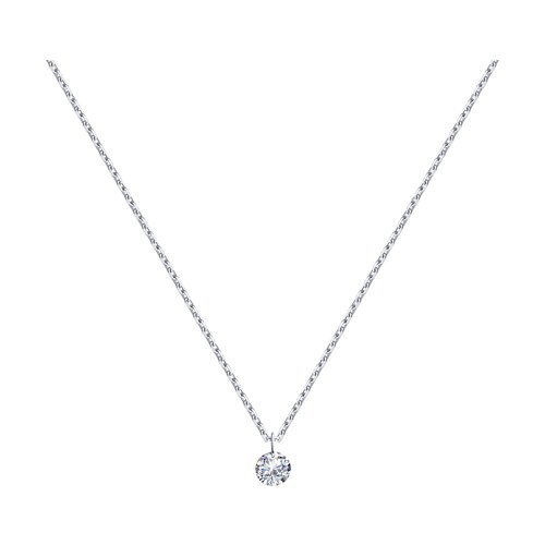 Colier din argint  cu pietre Cubic Zirconia Incolor