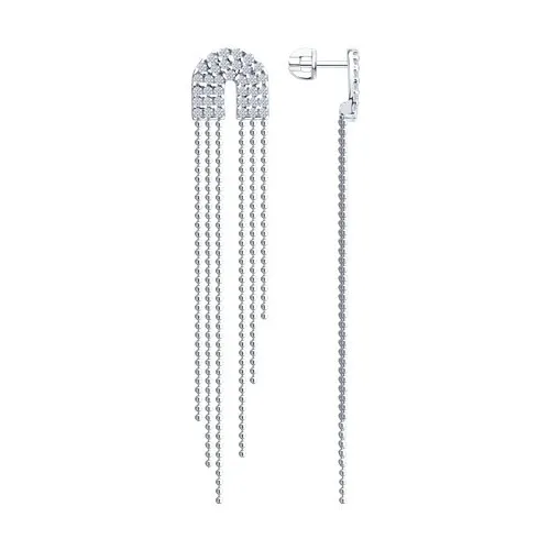 Cercei Pusete din argint cu Cubic Zirconia Incolor