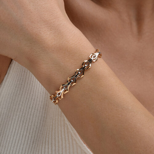 Браслет из красного золота без камней