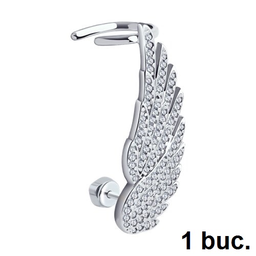 Cercel din argint  cu pietre Cubic Zirconia Incolor