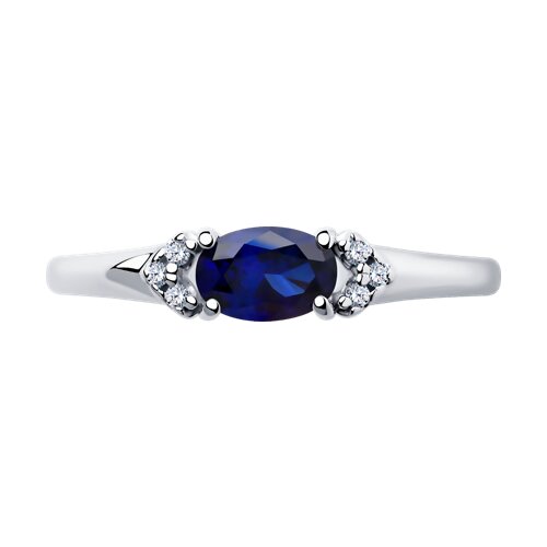 Inel din argint  cu pietre Cubic Zirconia Incolor, Corindon