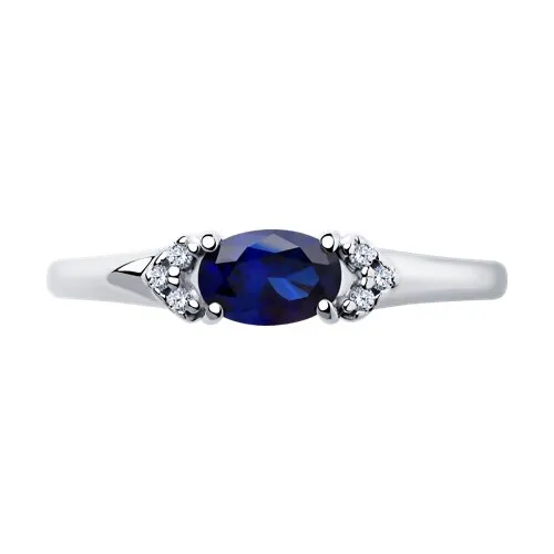 Inel din argint cu Cubic Zirconia Incolor, Corindon