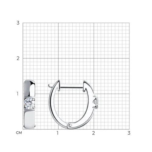 Cercei din argint cu Cubic Zirconia Incolor