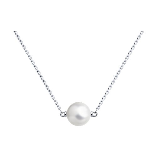 Колье из серебра с камнями Жемчуг Swarovski