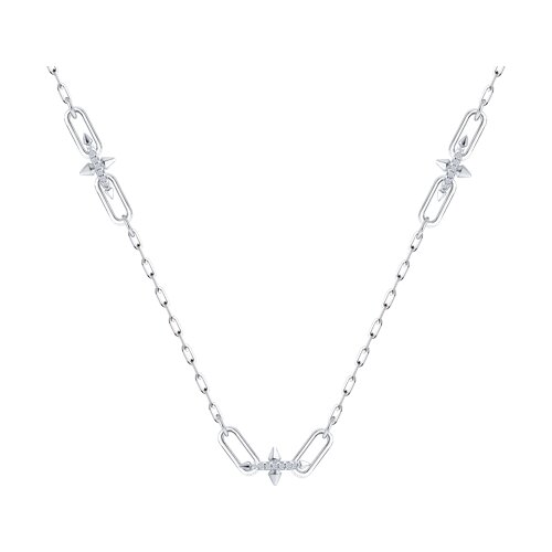 Colier din argint  cu pietre Cubic Zirconia Incolor