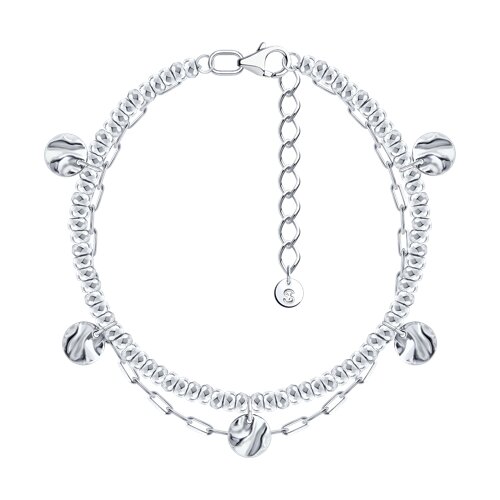 Браслет из серебра с камнями