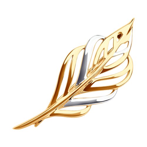 Брошь из красного золота без камней