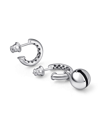 Серьги Пусеты из серебра без камней