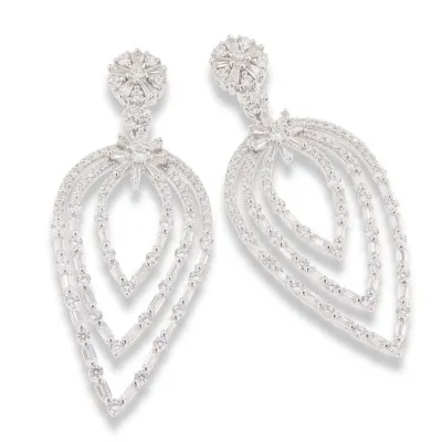 Cercei Pusete din argint cu Cubic Zirconia Incolor