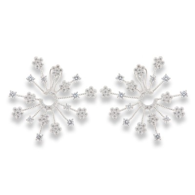 Cercei din argint  cu pietre Cubic Zirconia Incolor