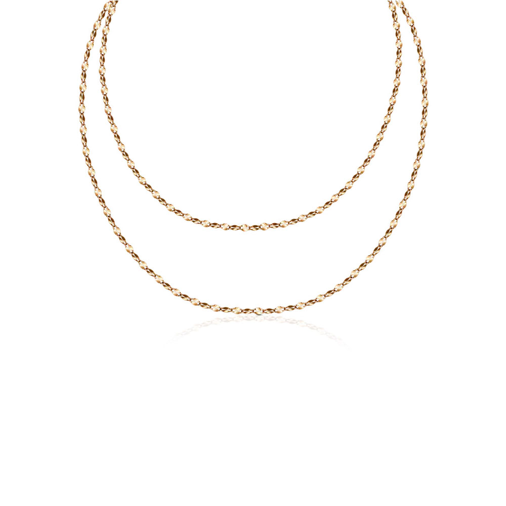 Colier din aur roșu fără pietre