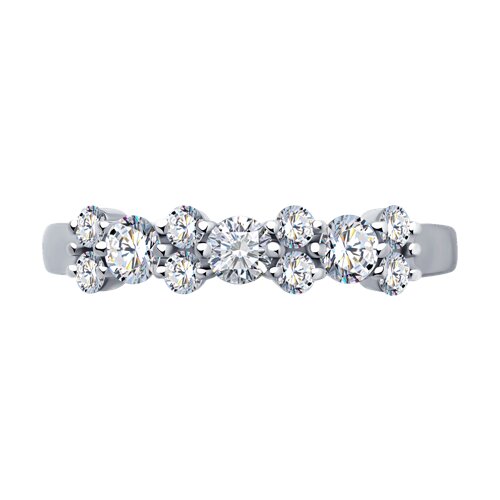 Inel din aur alb cu pietre Diamant