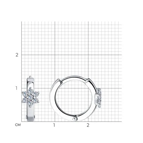 Cercei Creole din argint cu Cubic Zirconia Incolor