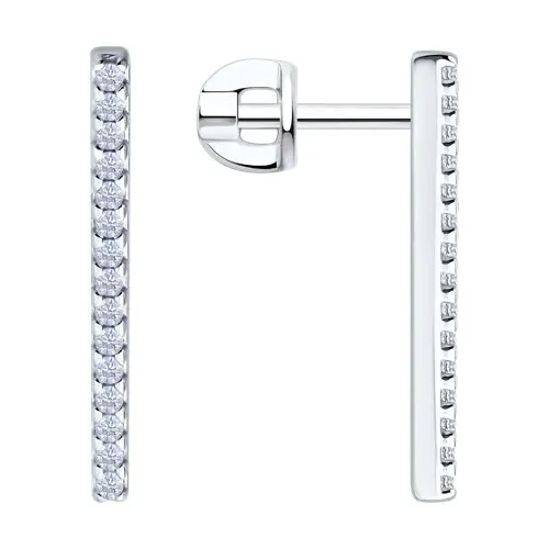 Cercei Pusete din argint cu Cubic Zirconia Incolor