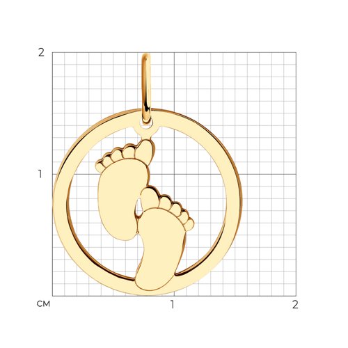 Подвеска из красного золота без камней