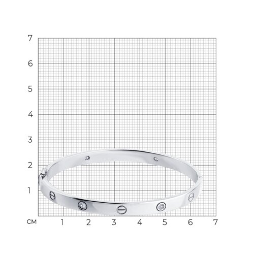 Brățară din argint  cu pietre Cubic Zirconia Incolor