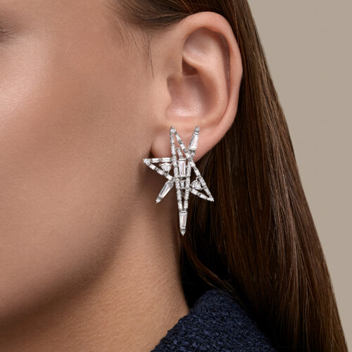 Cercei din argint  cu pietre Cubic Zirconia Incolor