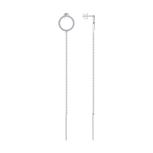 Cercei Pusete din argint  cu pietre Cubic Zirconia Incolor