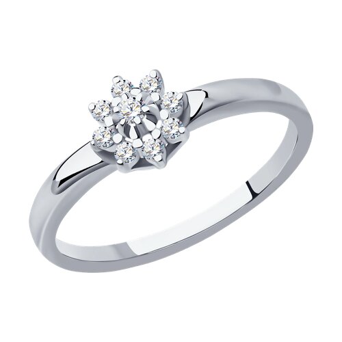Inel din aur alb cu pietre Diamant