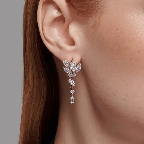 Cercei Suspendați din argint cu Cubic Zirconia Incolor