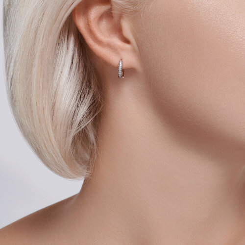 Cercel din argint  cu pietre Cubic Zirconia Incolor