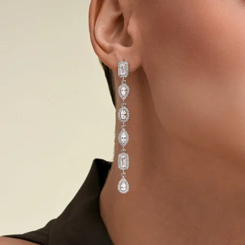 Cercei Pusete din argint cu Cubic Zirconia Incolor