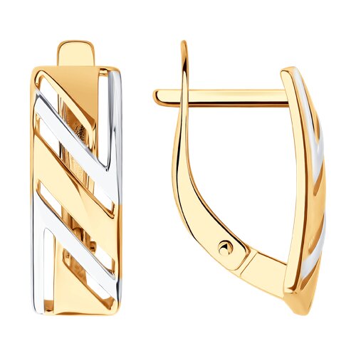 Cercei din aur roșu fără pietre