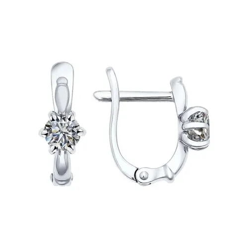 Cercei din argint cu Cubic Zirconia Incolor