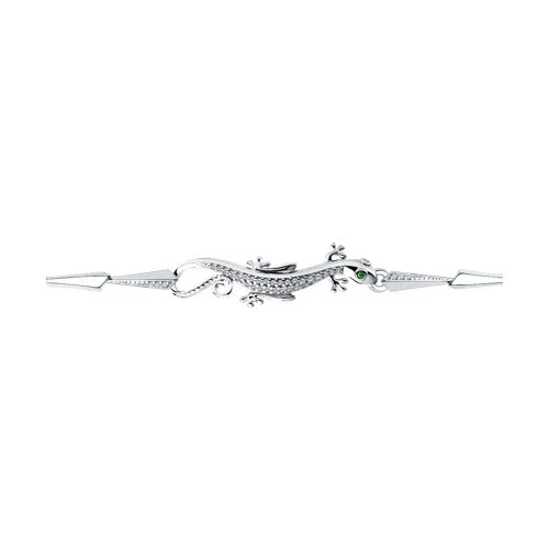 Brățară din argint cu Cubic Zirconia Incolor, Cubic Zirconia Verde