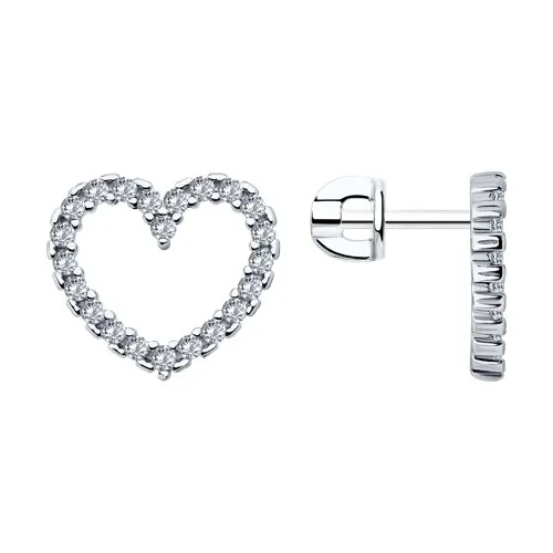 Cercei Pusete din argint cu Cubic Zirconia Incolor