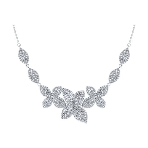 Colier din argint  cu pietre Cubic Zirconia Incolor