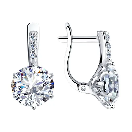 Cercei din argint cu Cubic Zirconia Incolor