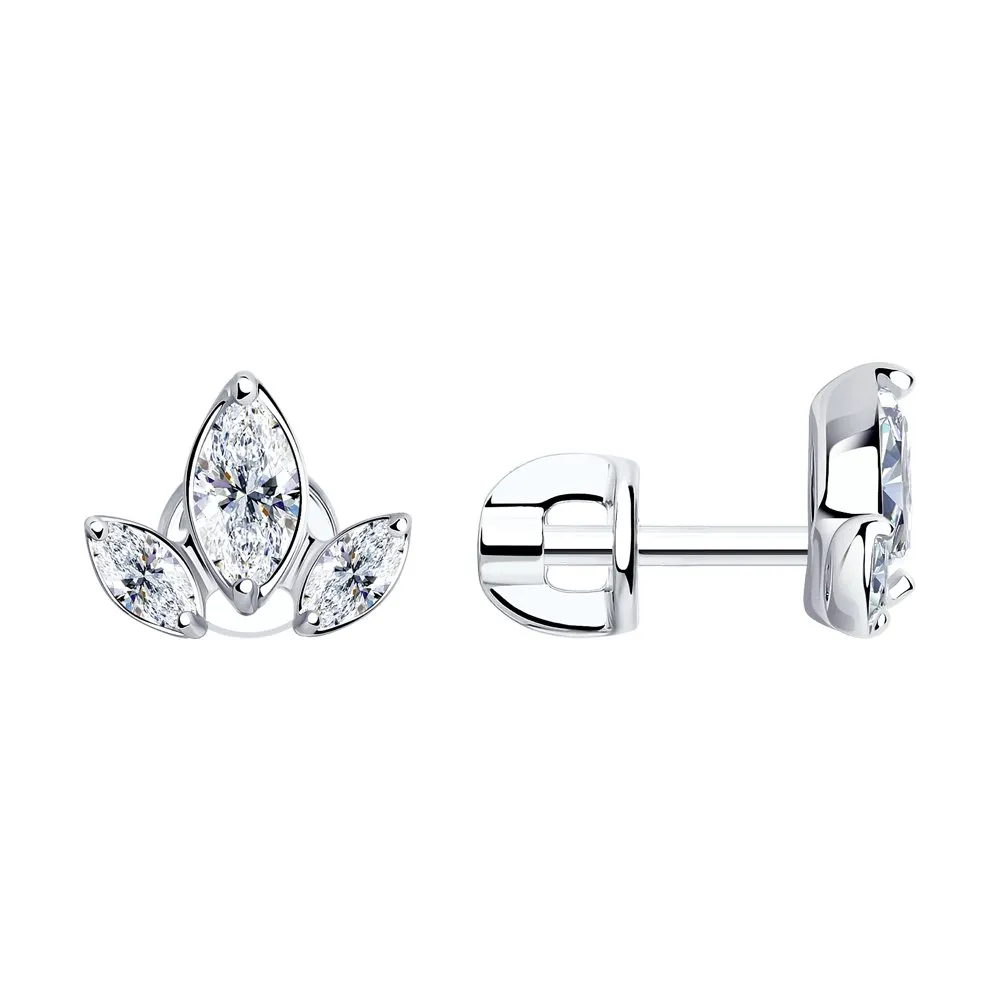 Cercei Pusete din argint cu Cubic Zirconia Incolor