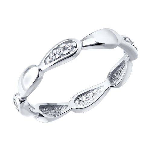 Inel din argint  cu pietre Cubic Zirconia Incolor