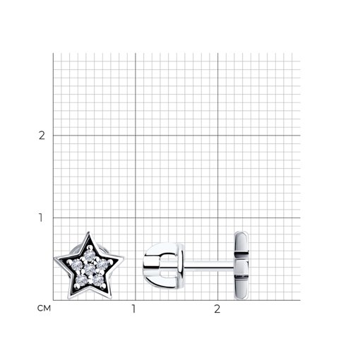 Cercei Pusete din argint  cu pietre Cubic Zirconia Incolor