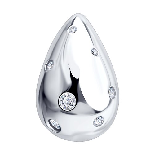 Подвеска из серебра с камнями Фианит