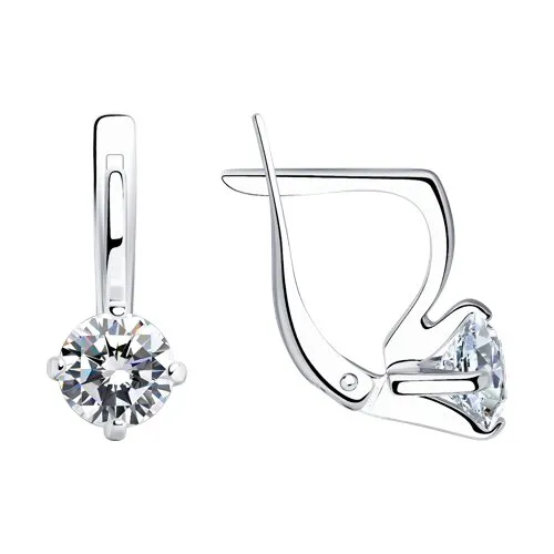 Cercei din argint cu Cubic Zirconia Incolor