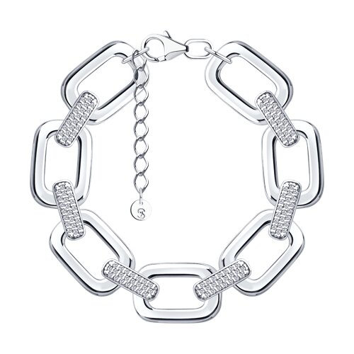 Brățară din argint  cu pietre Cubic Zirconia Incolor