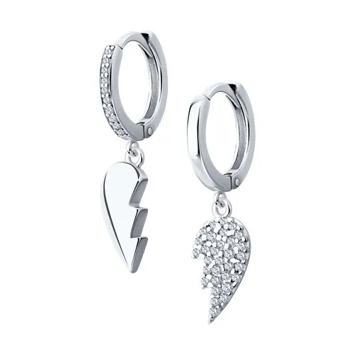 Cercei Creole din argint cu Cubic Zirconia Incolor