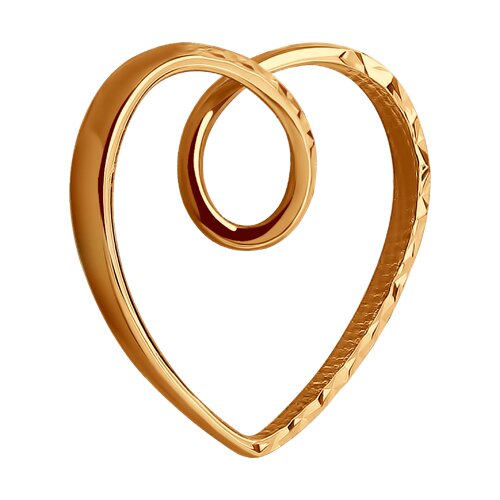 Подвеска из красного золота без камней