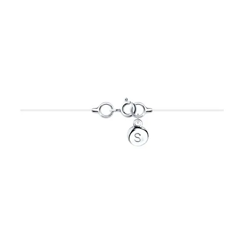 Colier din argint cu Cubic Zirconia Incolor, Fir transparent