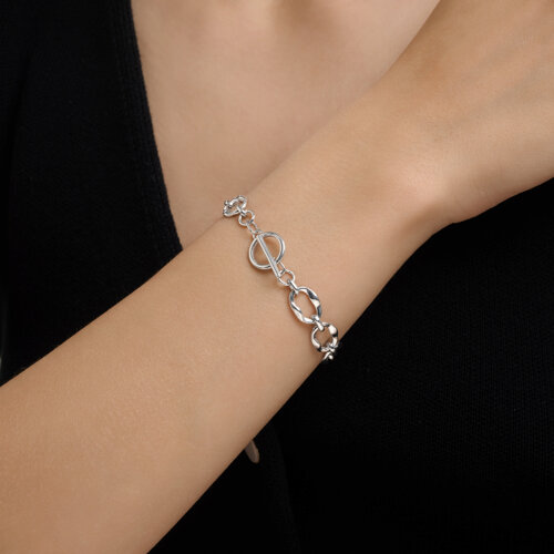 Браслет из серебра без камней