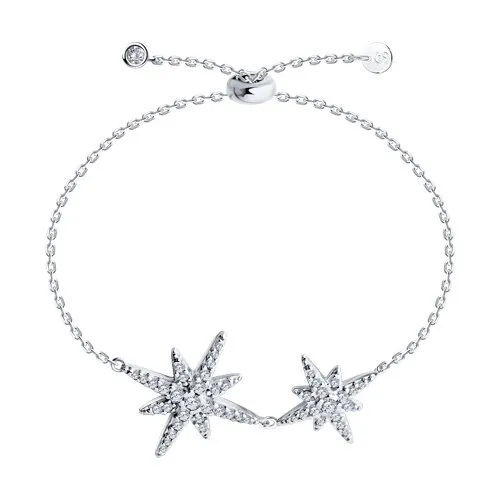 Brățară din argint cu Cubic Zirconia Incolor, Silicon