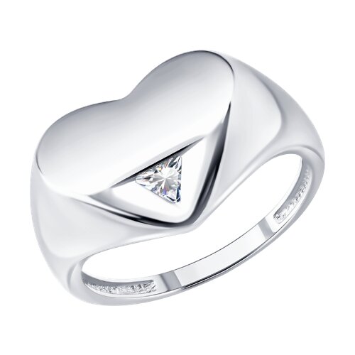 Кольцо из серебра с камнями Фианит