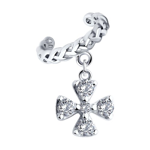 Cercel din argint  cu pietre Cubic Zirconia Incolor