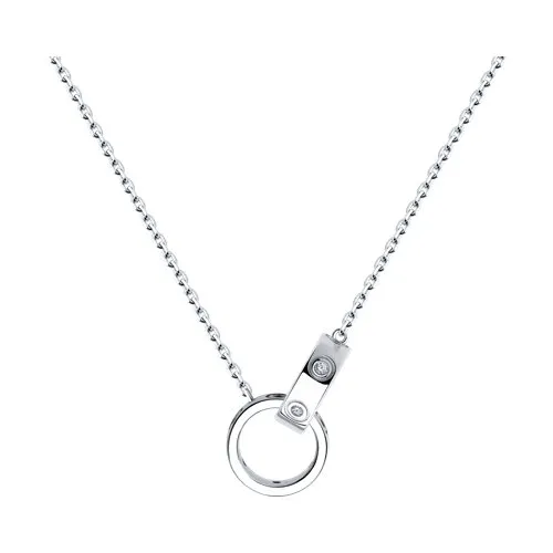Colier din argint cu Cubic Zirconia Incolor