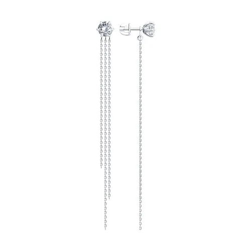 Cercei Pusete din argint cu Cubic Zirconia Incolor