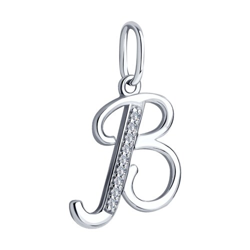 Pandantiv din argint  cu pietre Cubic Zirconia Incolor