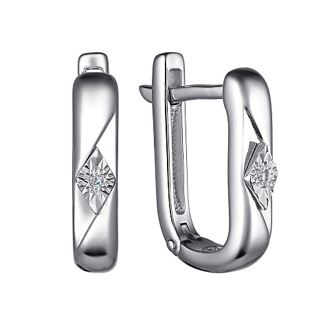 Cercei din argint  cu pietre Diamant